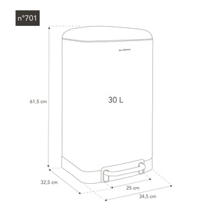 poubelle à pédale 30L