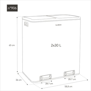 poubelle de tri 60L