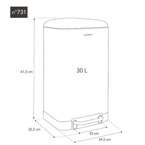 poubelle à pédale 30L