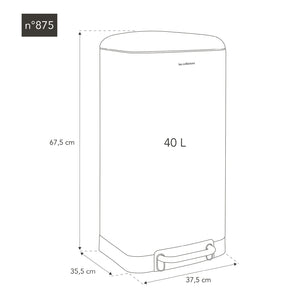 poubelle à pédale 40L