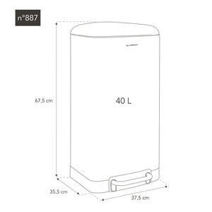 poubelle à pédale 40L